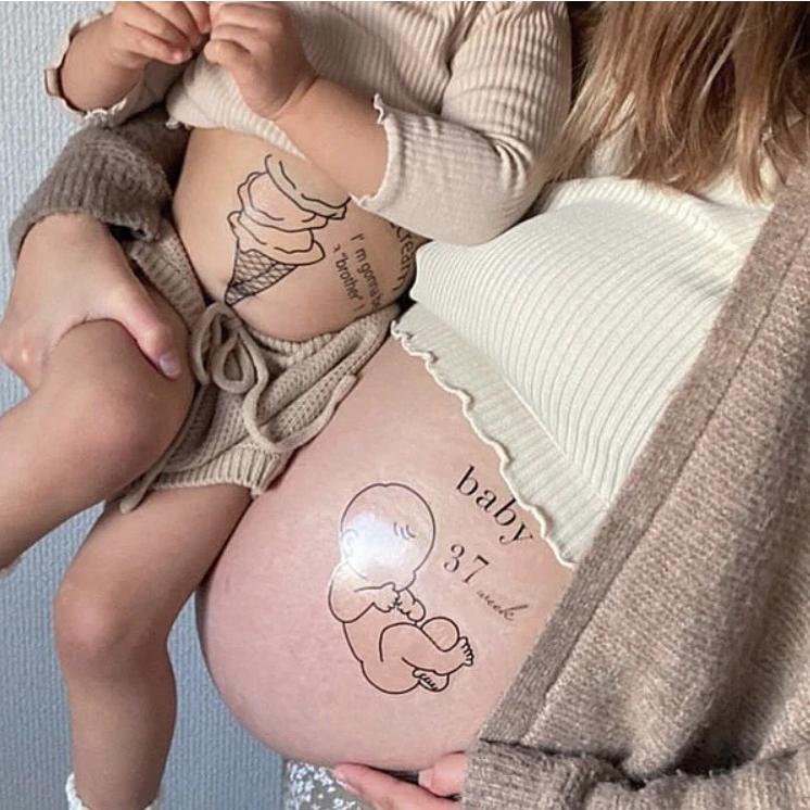 サンプル画像　マタニティフォトペイントシール サンプル画像 マタニティフォトペイントシール