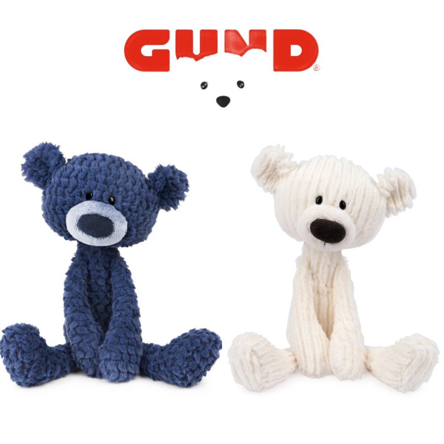 GUND（ガンド） くまのぬいぐるみ ホワイト ネイビー ベビートゥース