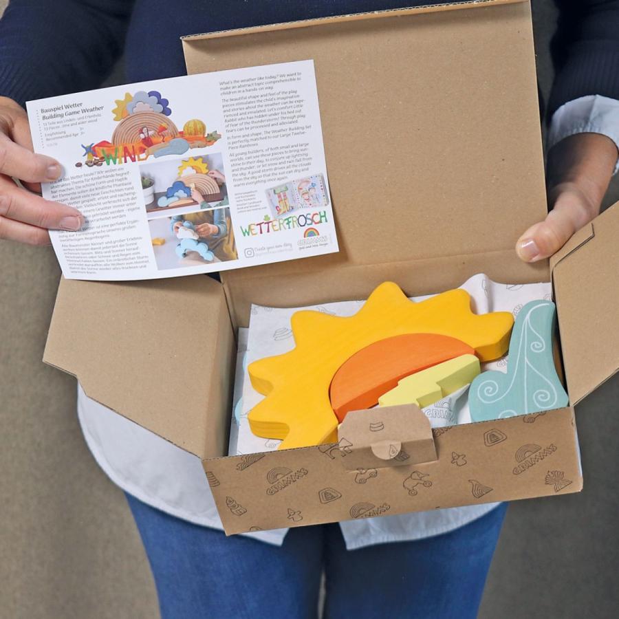 木製お天気のつみき Building Set Weather 木のおもちゃ