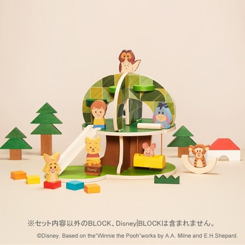 KIDEA HOUSE くまのプーさんとなかまたち 木製おもちゃ ツリーハウス 木のおもちゃ 滑り台 つみき ディズニー キディア_2