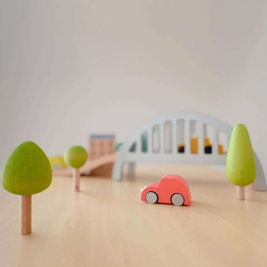 Bonpoint × kiko+ PEKUKTRAIN 木製おもちゃ 列車 kiko 木製おもちゃ ボンポワン x キコ ペクックカー 車と橋 kiko+&gg