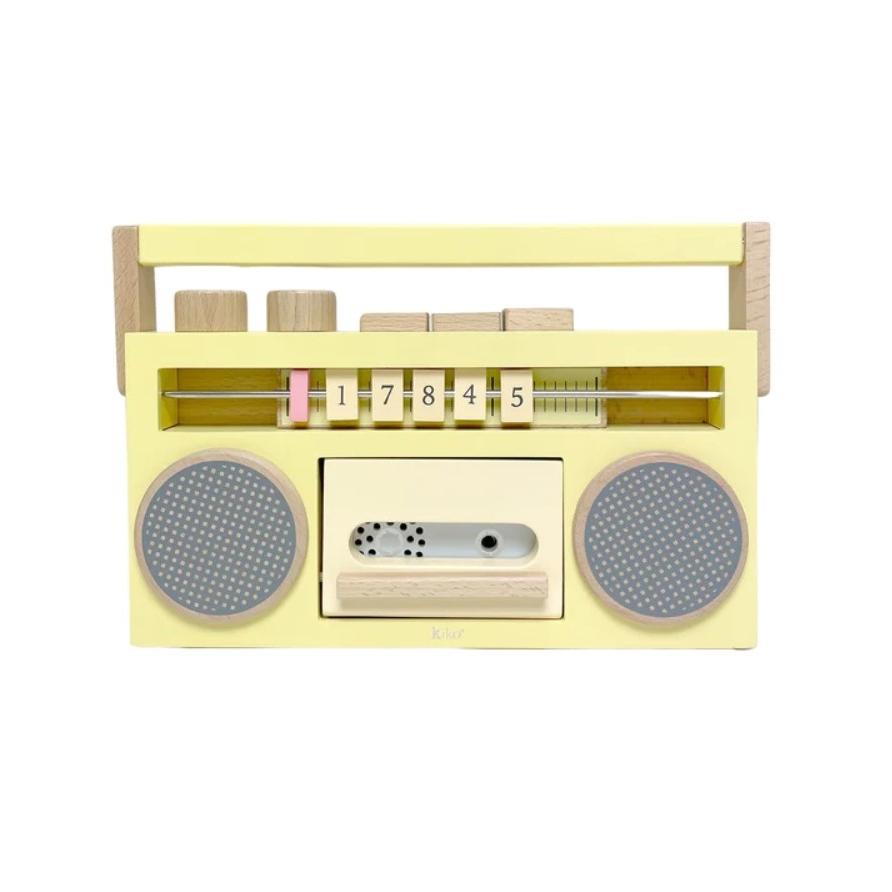 kiko 木製おもちゃ テープレコーダー ラジカセ型のおもちゃ 録音 kiko 木製おもちゃ テープレコーダー ラジカセ型のおもちゃ 録音