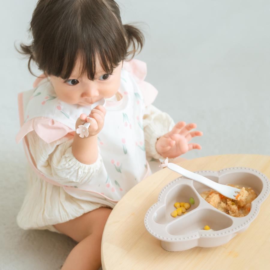 lien de famille Lien かわいいお花付きベビースプーン フォーク