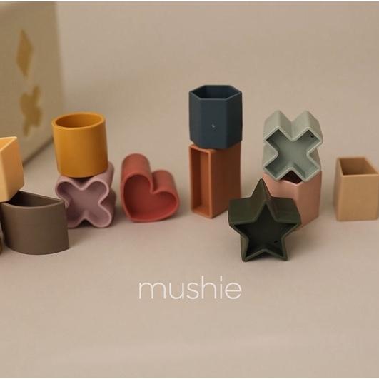 mushie 型はめパズル シェイプソーティングボックス ピンク ムシエ