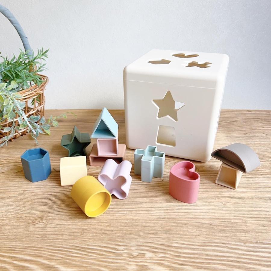 mushie 型はめパズル シェイプソーティングボックス 知育おもちゃ