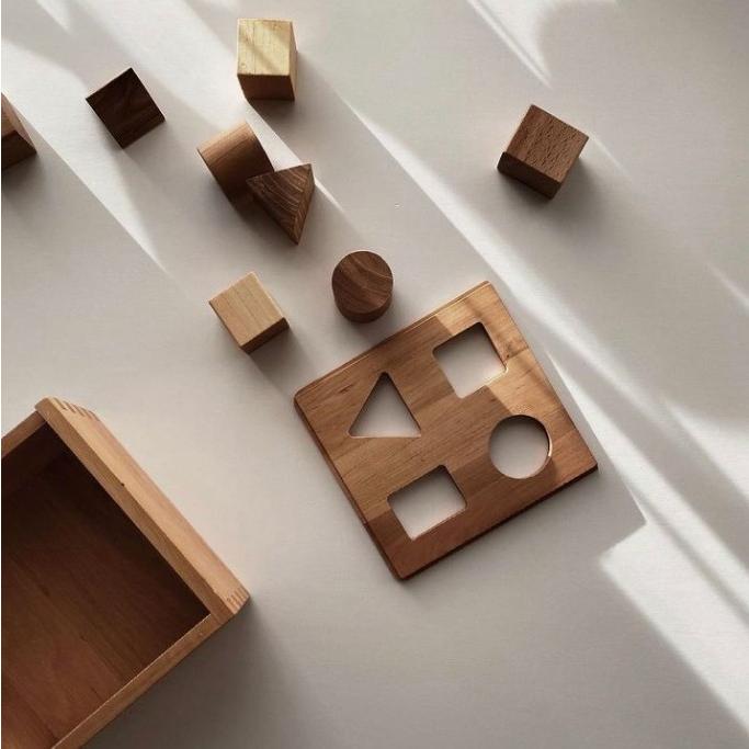 Wooden Story シェイプソーターボックス 型はめ 木製おもちゃ 知育
