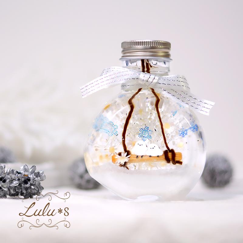 雪のシマエナガハーバリウム Lulu 