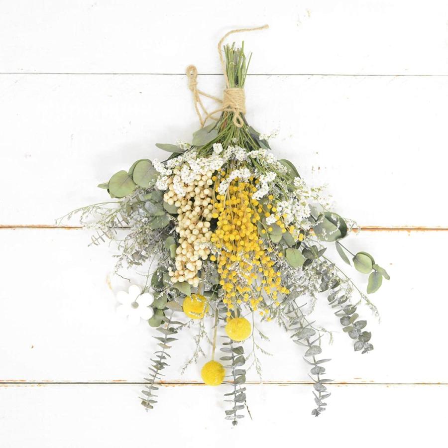 Lulu's ルルズ ミモザ＆グラスペディア スワッグ ドライフラワー