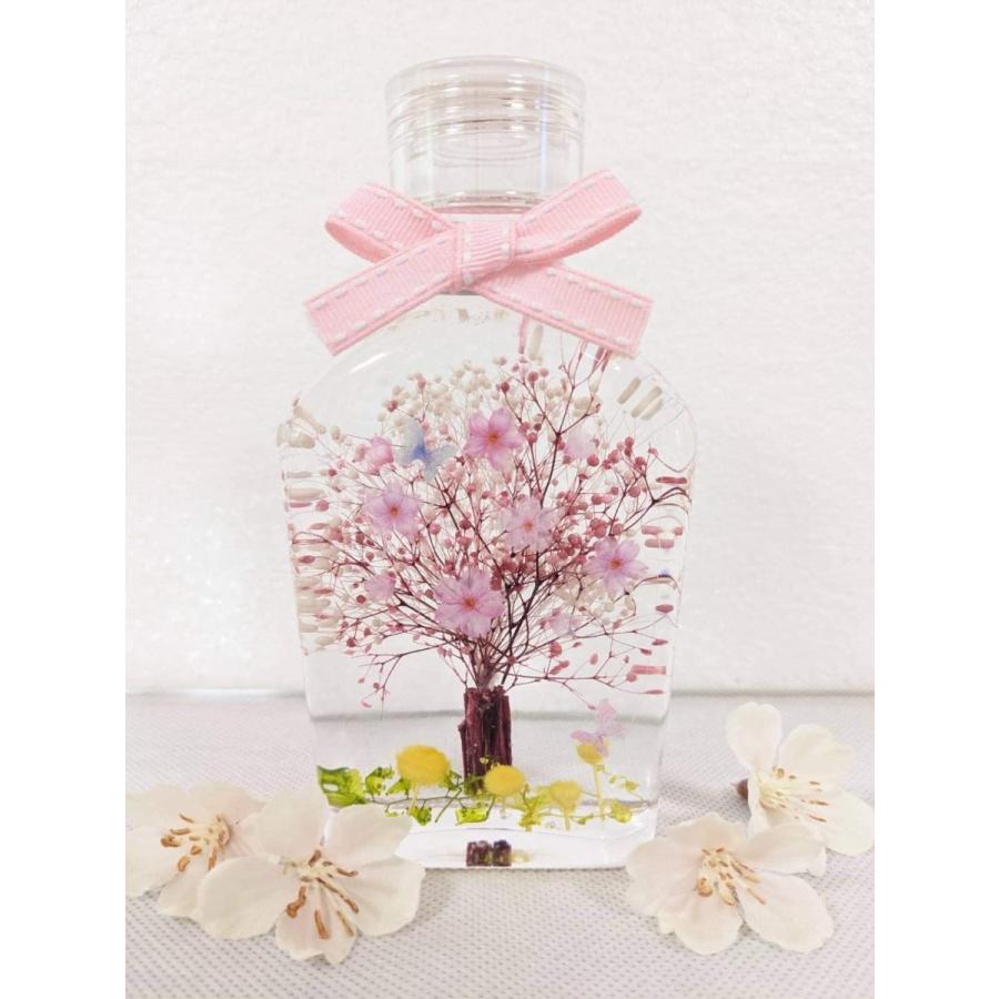 ネムアメリカンフラワー花瓶付き紫陽花と桜 ネムアメリカンフラワー花瓶付き紫陽花と桜 ネムアメリカン