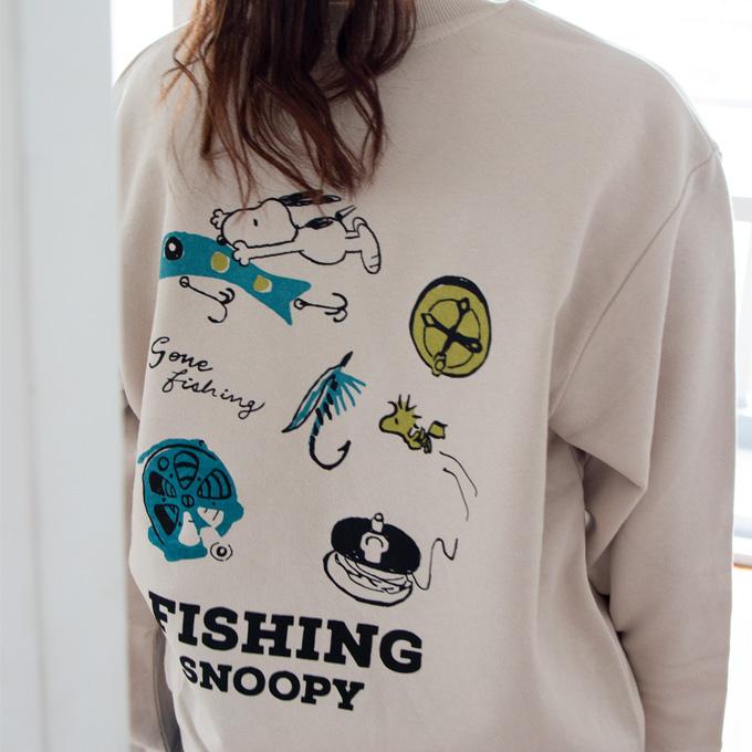 LUMBER】FISHING GEAR SNOOPY 243628【プリントスウェット】 : LUMBER