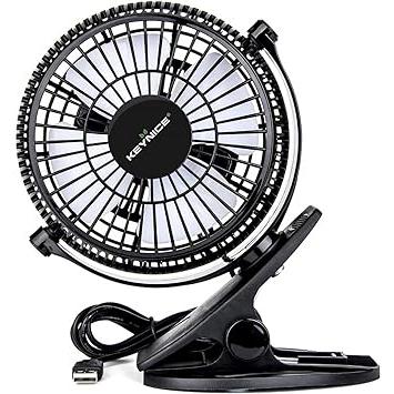 Keynice USB扇風機 小型 卓上 クリップ 静音 ミニ扇風機 風量2段階調節  