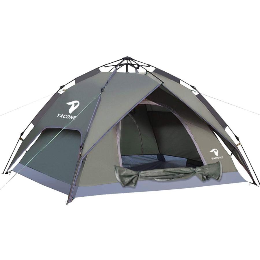 Go To アウトドア】YACONE テント 3〜4人用 ワンタッチテント 二重層 