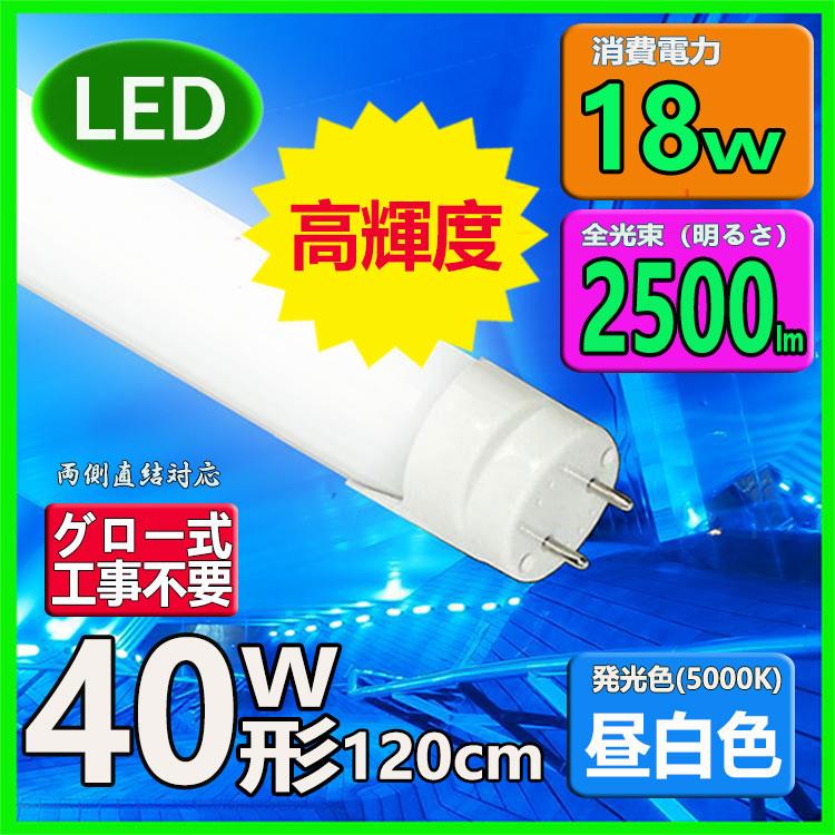 2022年最新海外 LED蛍光灯 40w形 120cm 高輝度 昼白色 直管LED照明ライト グロー式工事不要G13 t8 40W型  supplystudies.com