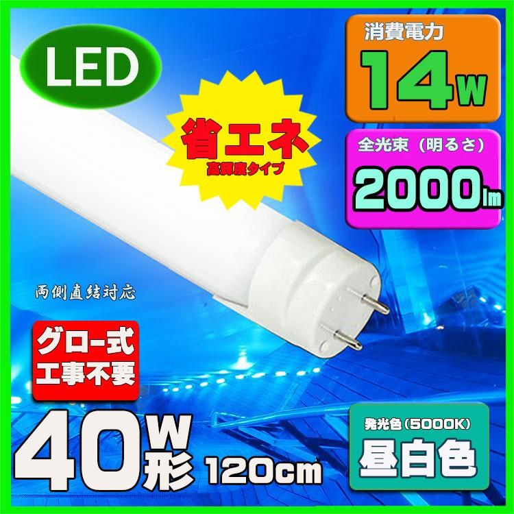 LED蛍光灯 40w形 120cm 昼白色 昼光色 直管LED照明ライト グロー式工事不要G13 t8 40W型  :LUMI-T818W-5000:ルミーテック - 通販 - Yahoo!ショッピング