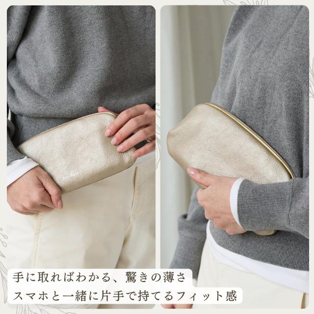 財布 レディース 本革 長財布 がま口 天溝 押し口 革 レザー ズッケロ 軽量 軽い 高見え 上品 シンプル 可愛い 大人 薄マチ 薄い プレゼント ギフト 11123 爆買の画像