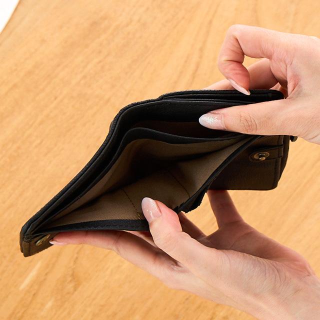 財布 レディース メンズ ズッケロ 折り財布 二つ折り 本革 レザー 編み込み メッシュ 小さめ ミニ コンパクト 軽い 軽量 プレゼント ギフト かわいい 48705 爆買の画像