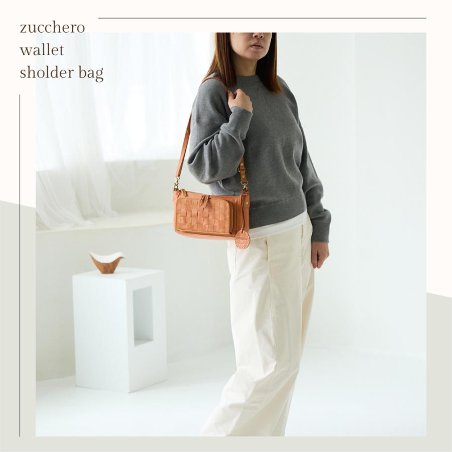 ショルダーバッグ お財布ショルダーバッグ レディース ズッケロ 長財布 斜めがけ 本革 革 レザー 2way メッシュ 限定 オリジナル YKK プレゼント 48748 | zucchero filato | 08