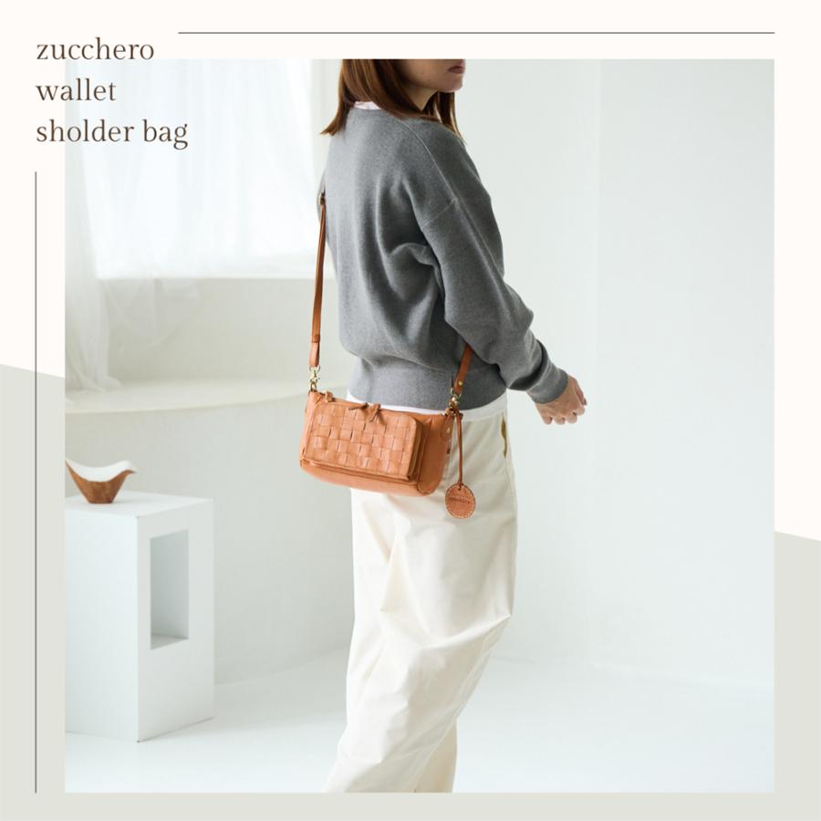 ショルダーバッグ お財布ショルダーバッグ レディース ズッケロ 長財布 斜めがけ 本革 革 レザー 2way メッシュ 限定 オリジナル YKK プレゼント 48748 | zucchero filato | 09