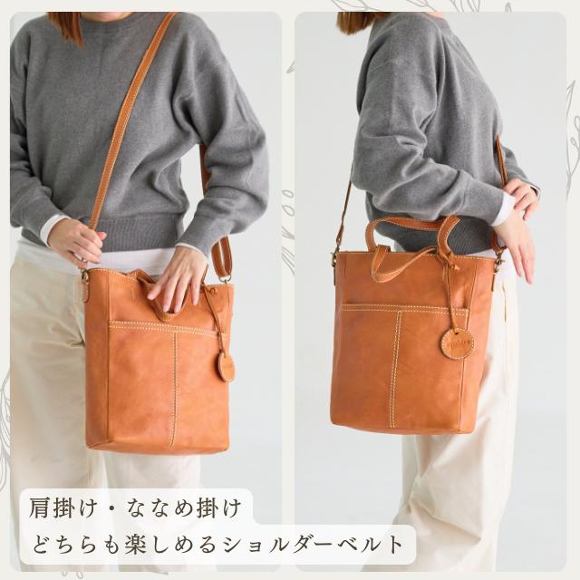 本革 ショルダーバッグ レディース トートバッグ A4 あおり zucchero ズッケロ 革 レザー 2way 斜めがけ 肩掛け 実用的 大容量 通勤 旅行 49987の画像