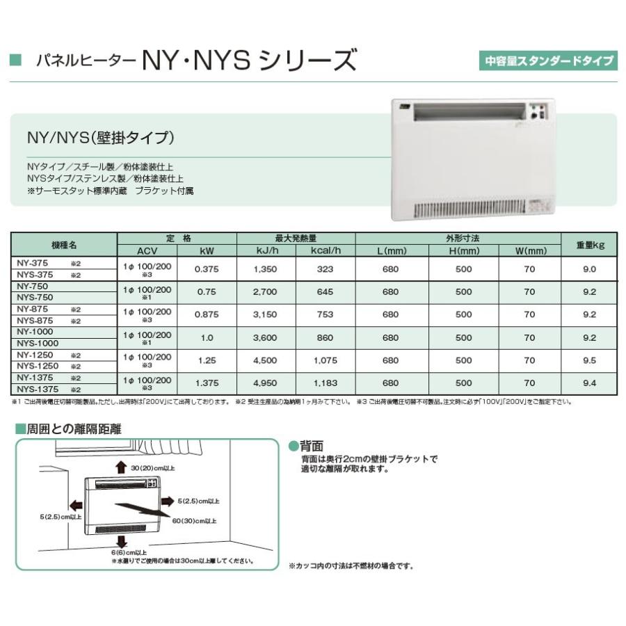 インターセントラル】 パネルヒーター 自然対流式 定格電圧