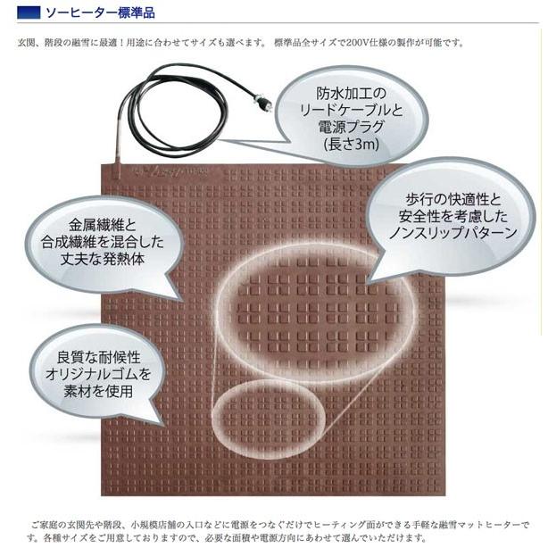 北海道ゴム工業所】 電気式融雪ゴムマット ソーヒーター 玄関&通路用 