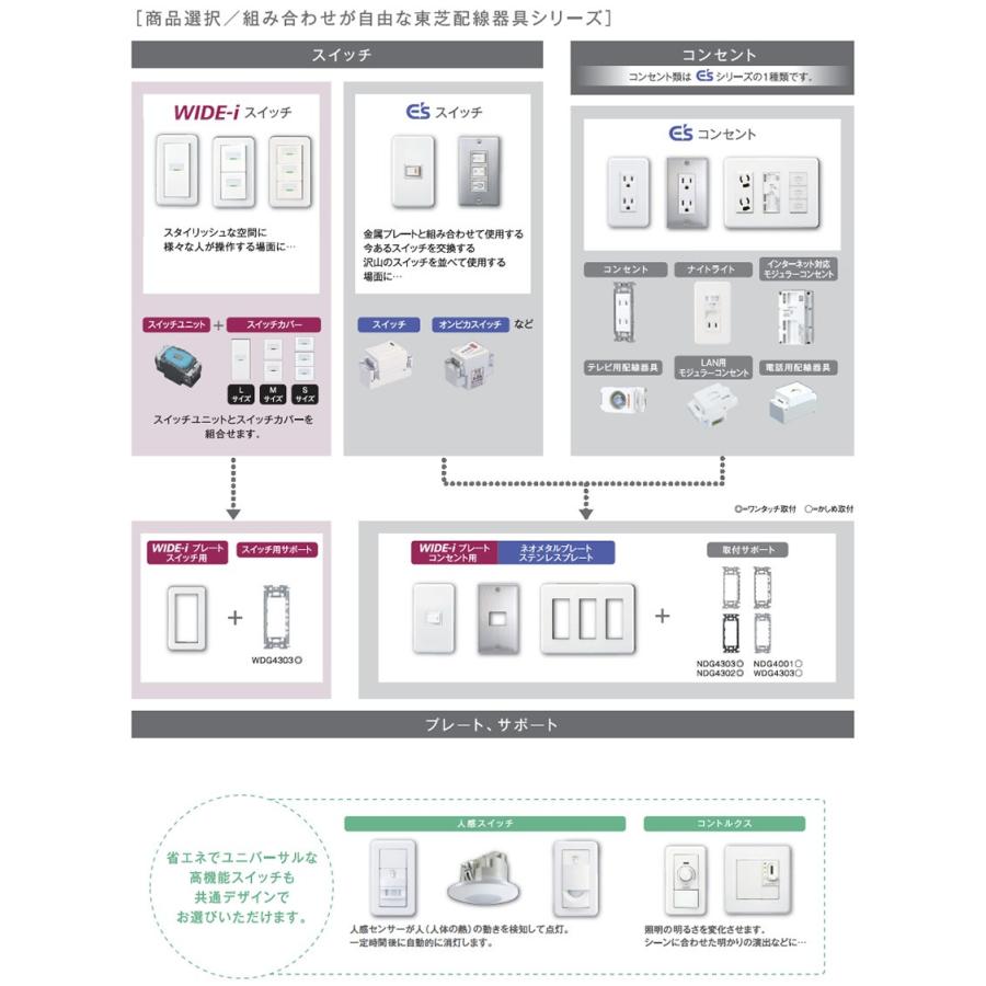 TOSHIBA 【TOSHIBA】 WIDE-i 低ワット用オンオフピカスイッチ片