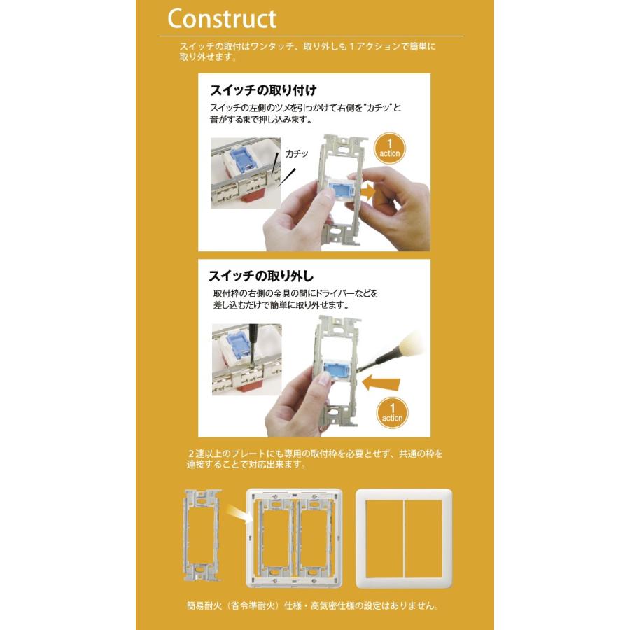 JIMBO】 神保電器 J-WIDE SLIMシリーズ スイッチ本体 ガイド用スイッチ