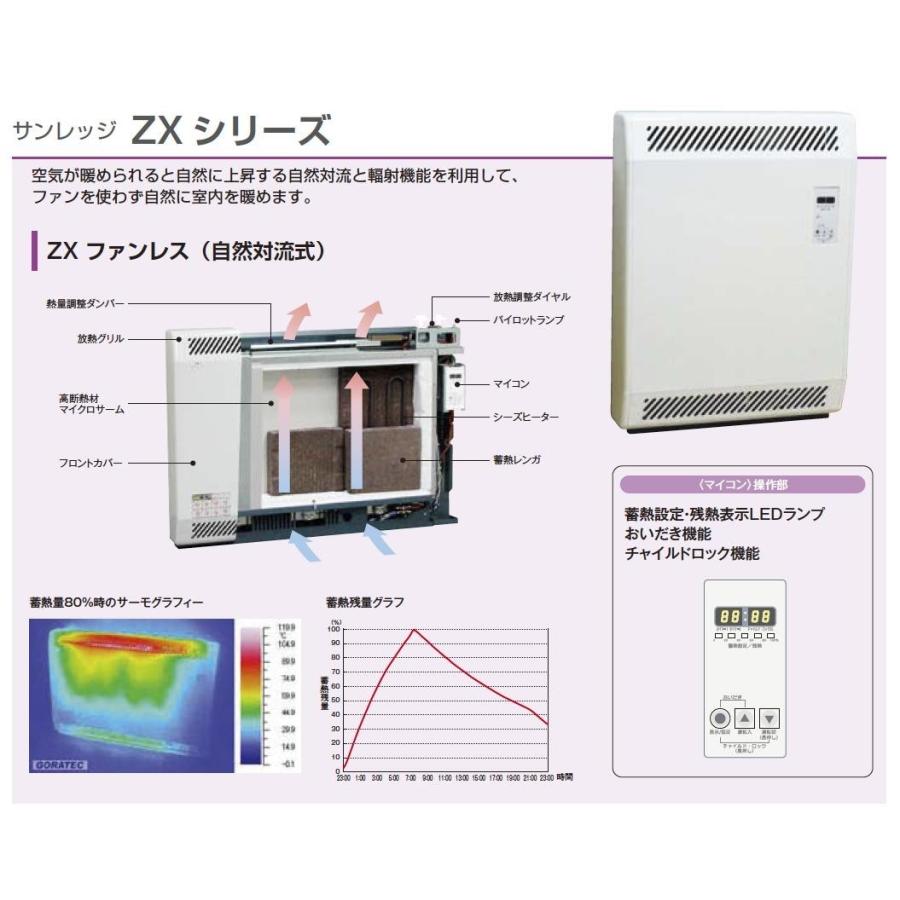 インターセントラル】サンレッジ 蓄熱暖房機 ZXシリーズ(ファン インターセントラル】サンレッジ 蓄熱暖房機 ZXシリーズ(ファン