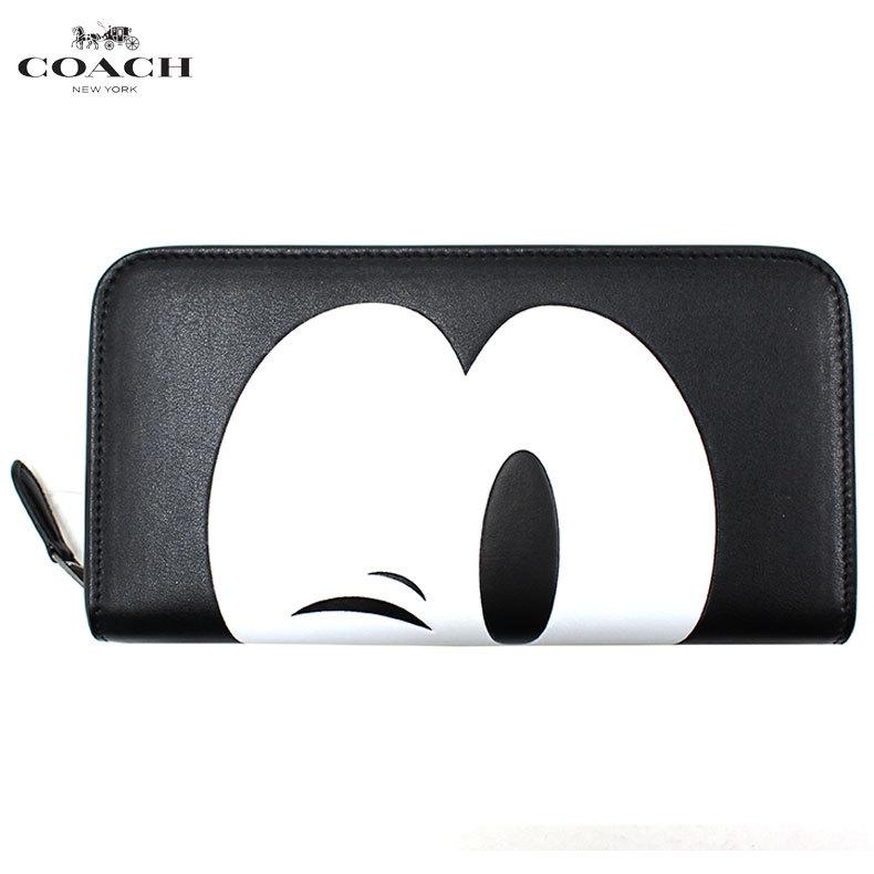 カウンター販売 コーチ Coach 長財布 財布 ディズニー ミッキー コラボ ラウンドファスナー dkff3 レディース ブラック レザー 革 本革 ブランド ショッピングオンラインストア Ssl Daikyogo Or Jp