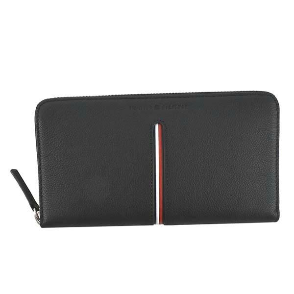 熱販売 ラウンドファスナー 長財布 財布 Hilfiger Tommy トミーヒルフィガー ギフト プレゼント 男性向け 男性 かっこいい おしゃれ Am0am ブランド 牛革 本革 レザー 黒 ブラック メンズ 財布