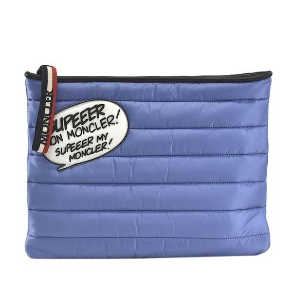 即納 大特価 ブランド メンズ 青 ブルー ハンドバッグ クラッチバッグ バッグ Moncler モンクレール 男性向けプレゼント 男性 ギフト かっこいい おしゃれ バッグ