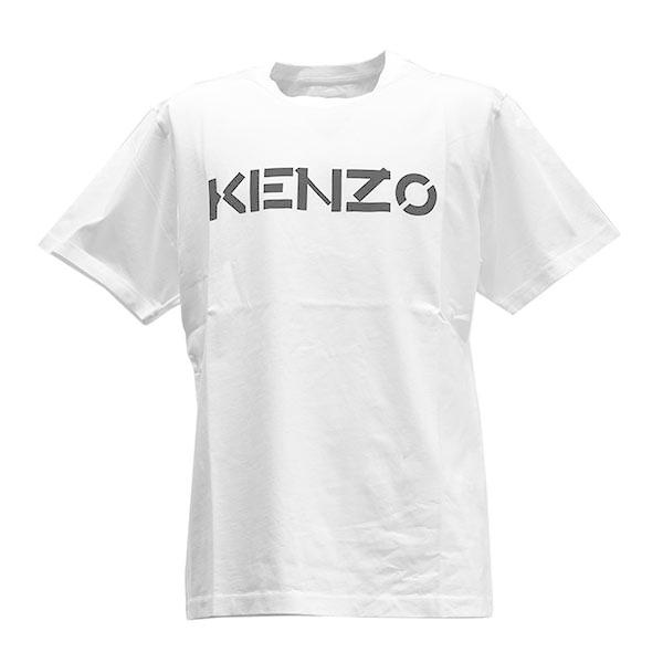 ケンゾー KENZO Tシャツ トップス ロゴTシャツ Mサイズ FA65TS0004SJ メンズ ホワイト 100%コットン ロゴ ブランド 半袖 定番のお歳暮＆冬ギフト