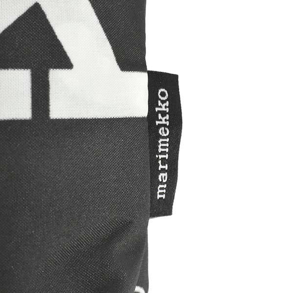 マリメッコ MARIMEKKO 傘 折りたたみ傘 雨傘 折り畳み傘 48859 レディース ブラック ホワイト 黒色 白色 ロゴ ブランド｜luminio｜06