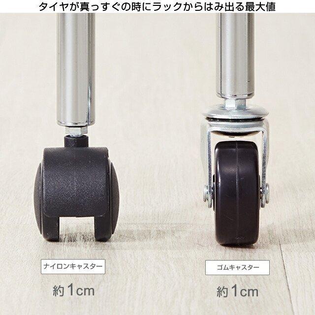 Luminousレギュラーシリーズ4段 キャスター付き　1セット又は2セット ルミナス キャスターセット Luminous(ルミナス) スチールラック