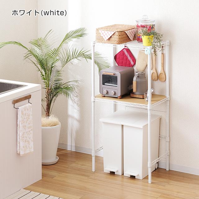 Luminous キッチンラック 幅60cm 2段 ルミナスラテ ホワイト 白