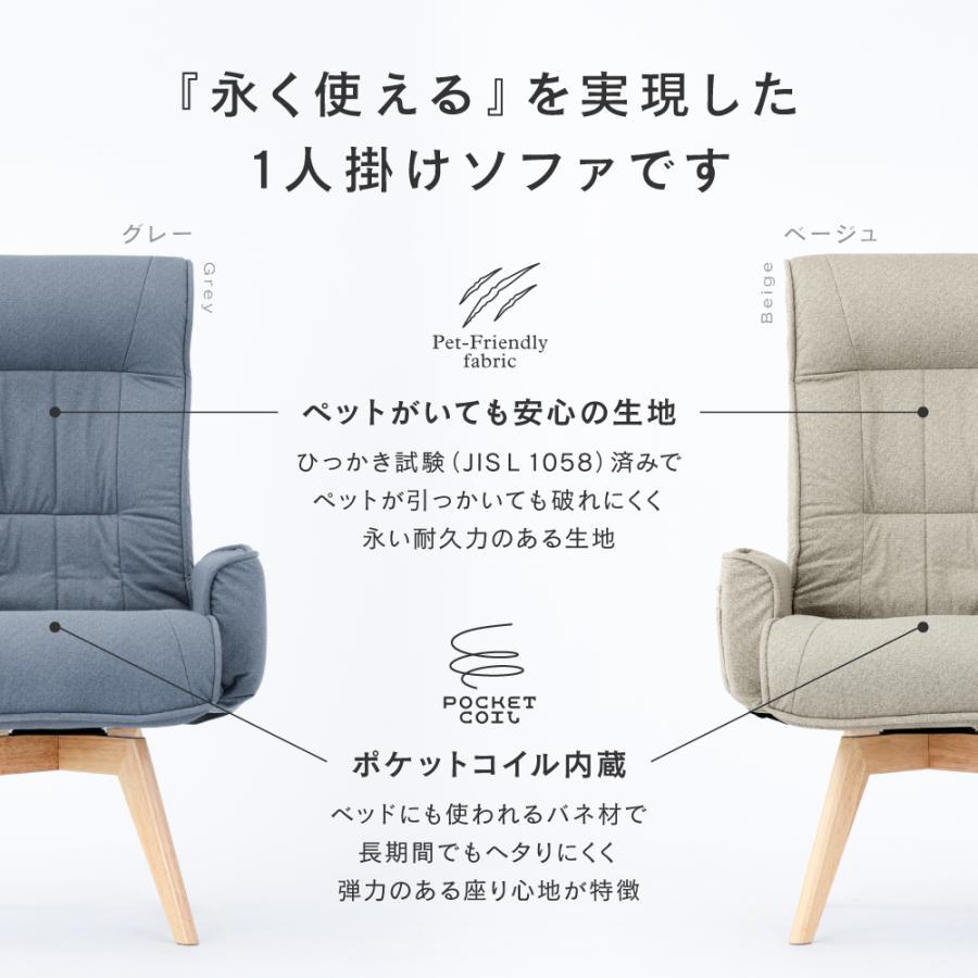 Luminous ＼新商品／ 高座椅子 回転 ハイバック リクライニング