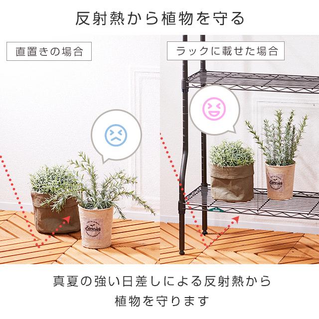 Luminous ラック ガーデンラック 屋外使用 スチールラック 幅70 4段