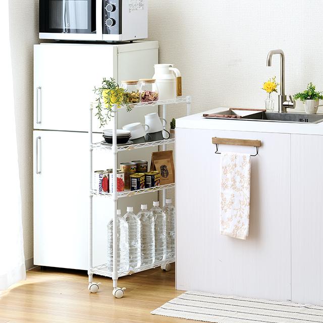 ルミナス 公式 ラック パーツ キャスター 4個セット ポール径19mm 白 おしゃれ ナイロンキャスター ストッパー付き ルミナスラテ 部品 高さ5.2cm LL19-CS4P | Luminous | 07