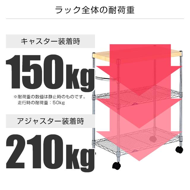 Luminous キッチンラック 幅35cm 3段 ルミナスフィール スチールラック