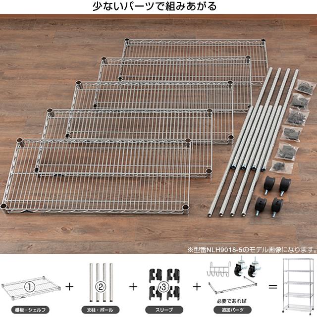 Luminous スチールラック 幅120cm 5段 ルミナスレギュラー スチール棚