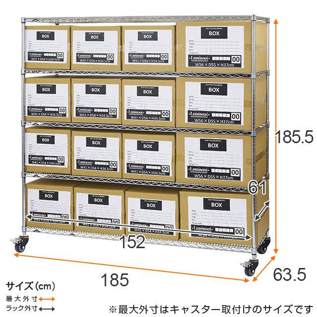 Luminous スチールラック 業務用 幅180cm 5段 ルミナスレギュラー 