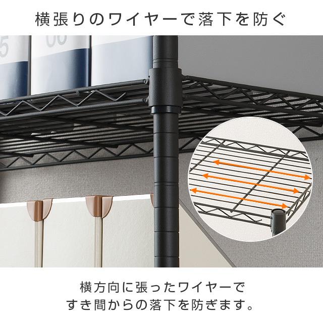 ルミナスノワール シート2枚付き 幅81×奥行41×高さ125.5cm ウッドシート シェルフ幅81×奥行41cm用 ルミナス スチールラック