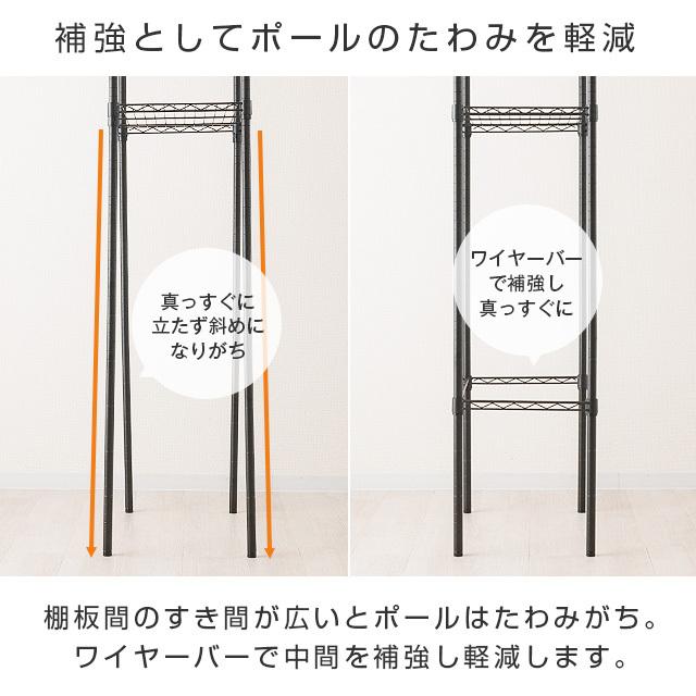 DOSHISHA コの字バー 幅61×奥行41cm ルミナスノワール ブラック 黒