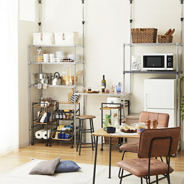 ①ラック部分　ルミナス　セット　6段　25mm　シート付　円形アジャスター 円形アジャスター ルミナス ポール径25mm用 スチールラック 足回り