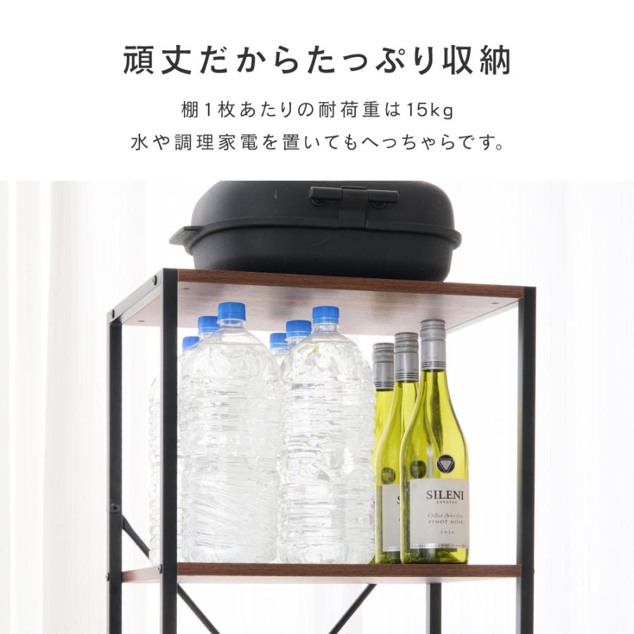 Luminous ウッドラック ラック ウッドシェルフ 木製 棚 スチールラック