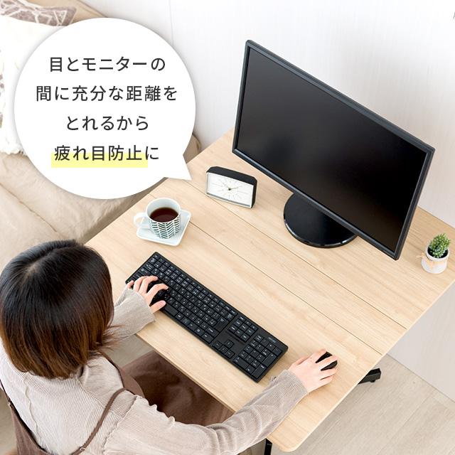 折り畳みテーブル 80Ｗ パソコンデスク 机 バタフライデスク pcデスク 省スペース おしゃれ シンプル 木製 コンパクト 幅80cm 奥行80cm 学習机 WKS8070-OT｜luminous-club｜04