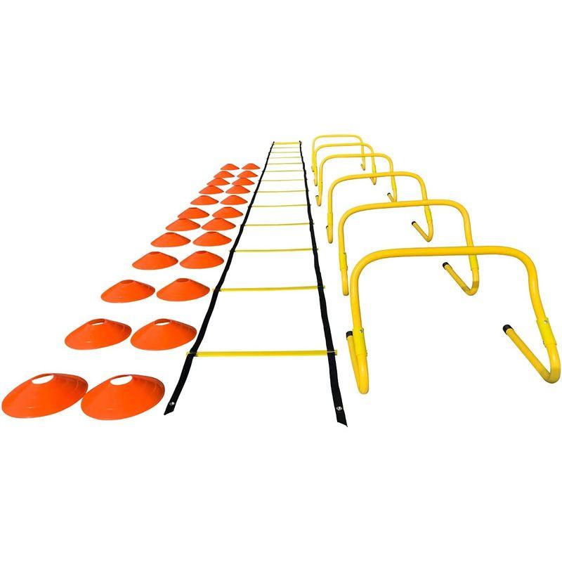 最安値に挑戦 Speedmark ミニ ハードル 6個 トレーニング ラダー 動画マニュアル付 7m13段 マーカーコーン コーン 24枚 セット Sanmaria Com Br
