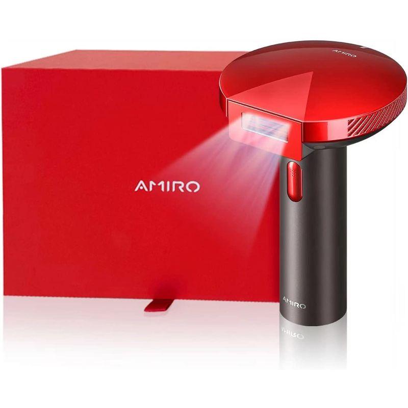 AMIRO 光美容器 脱毛器 最高峰パワー6J cm? 男性剛毛・ヒゲ対応 640nm赤光波搭載 無制限回数 冷感無痛 フラッシュ式 IPL