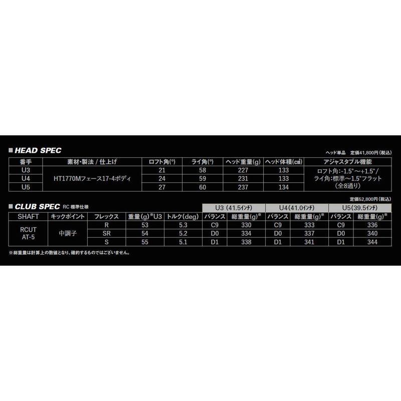 ★動作確認済み ROYAL COLLECTION(ロイヤルコレクション) ユーティリティ AM-X UT U5 27°RC AT-5 UT SR カーボン 【8137658022】(29018円)