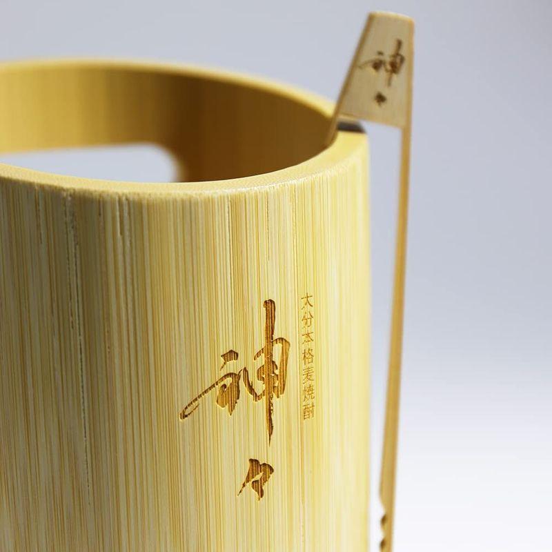 お中元「 神々 (じんじん）麦焼酎 竹細工 ギフトセット 」真竹 コップ アイスペール トング本格 麦焼酎 大分 温泉水で作ったお酒（シリカ 麦焼酎 神々 じんじん 竹細工 ギフトセット 真竹 コップ アイスペール トング本格 大分 温泉水で作ったお酒 　 銀 青